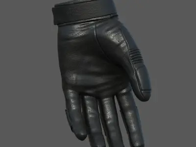 Gloves Sci-fi space millitary fantasy futuristic technology  Low-poly 3D model