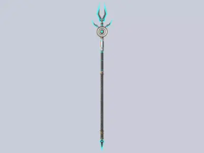 Scifi spear Low-poly 3D model