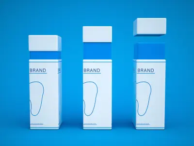 Brand packaging design Toothbrush Toothpaste 3D model