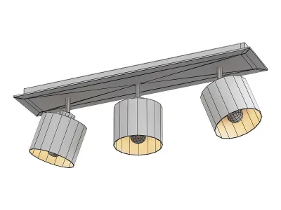 Valbiano light track fixture - gold 3D model