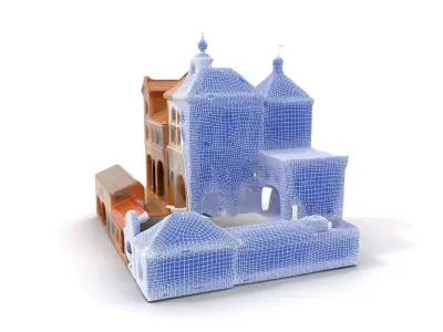 Historical City Buildings model pack Low-poly 3D model