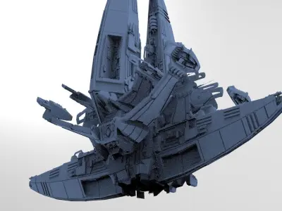 Dark Terra Former ship 4 3D model