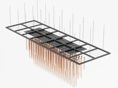 Metal Pipe Pendant Decor 3D model