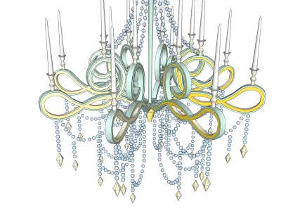 chandelier 01 3D model purchase