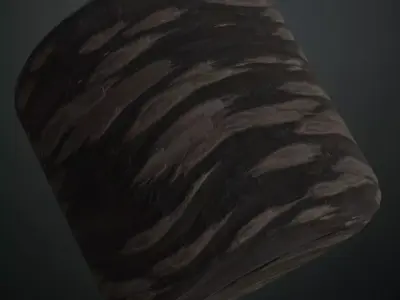 Dark Petrified Wood Bark PBR Seamless Texture