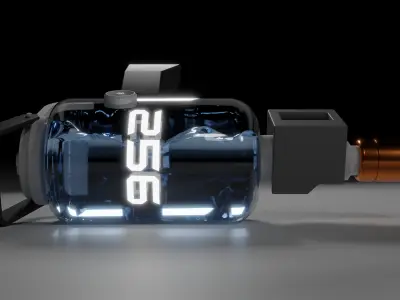 Sci-Fi Hi-tech Water Gun Low-poly 3D model