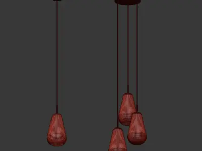 Anoli 1and 3 Nuura Pendant 3D model