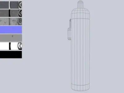 Sci fi gas tank Low-poly 3D model