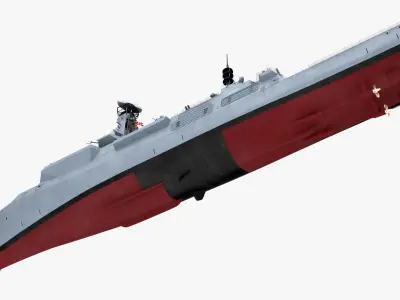  Type 26 ASW Frigate Canada Grey Rigged 