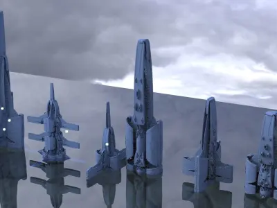Lost civilization on planet Kit bash 3D model