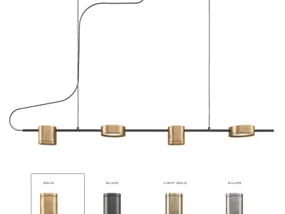 Modern track light-01 3D model