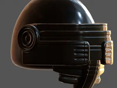 Gas mask helmet 3d model scifi Low-poly  Low-poly 3D model 348