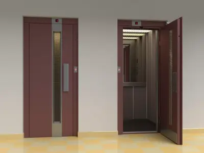 Vintage european elevator 3D model