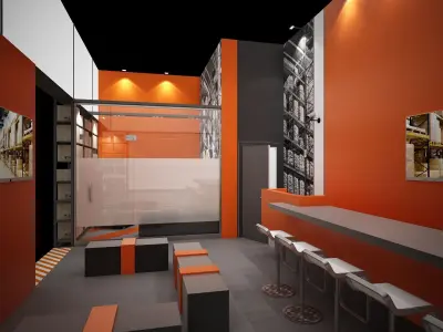 expo booth 9x5m 3D model