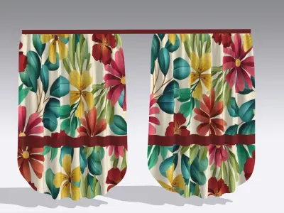 Curtain Low-poly 3D model