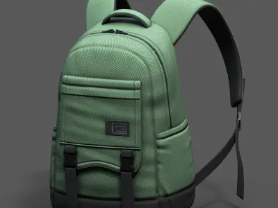 Backpack Camping bag baggage  Low-poly 3D model