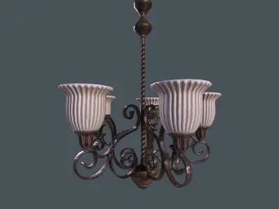 Chandelier v1 Low-poly 3D model
