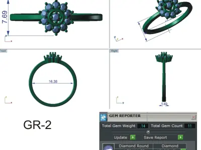 Light weight ring model  3D print model 11