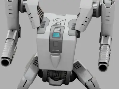 Combat Droid rigged 3D model