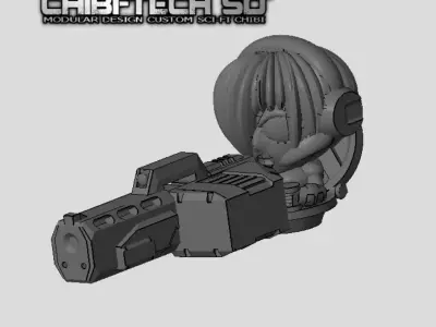 CHIBI-TECH SD - NATALYA PYTHON MK IV HATCH GUNNER 3D print model