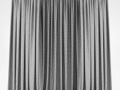 Curtains curtain with stripes Low-poly 3D model
