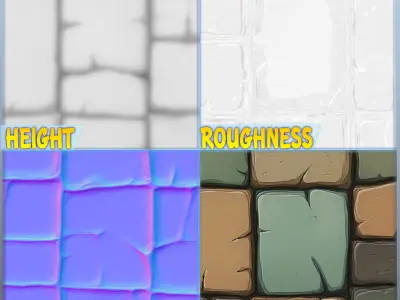 Stylized Stone Floor Seamless Texture Texture 8