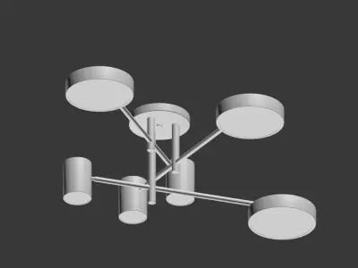 Technum Led Short Lampatron Gold Black 3D model