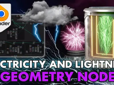 3D Tudor Lightning Geometry Node 3D model