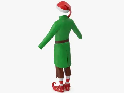  Christmas Elf Costume with Bells Male 