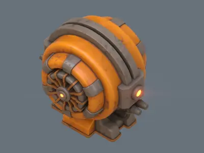 Stylized Cartoony Sci-fi Generator Low-poly 3D model