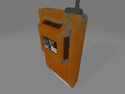 80s Sci Fi Cell Phone Low-poly 3D model