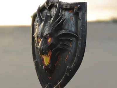 Infernal Dragon Shield  3D model