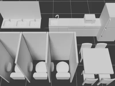 Office MEGA PACK Low-poly 3D model