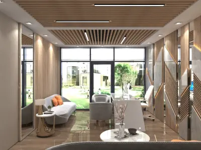 Office Room Luxury Modern 3D model