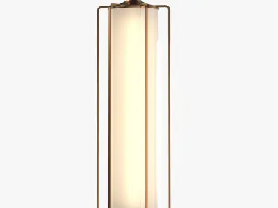Brass Cage Palmer Pendant Light 3D model