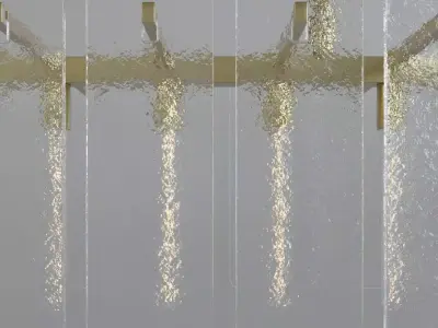 RH CALAMETTE GLASS ROUND CHANDELIER 36 3D model