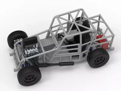 Dwarf car Base Version 2 Scale 1 to 25 3D print model