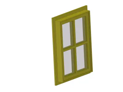 Window 4 panel Free 3D print model