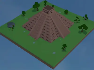 Chichen Itza  Low-poly 3D model