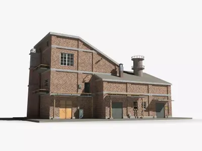  Factory xx21 Low-poly 3D model