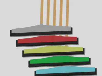 Floor Squeegee Rubber MOP 3D model