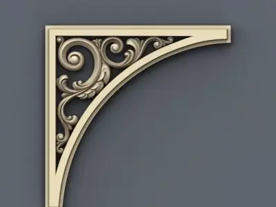 61 STL Files CNC 3D Models - Corners Brackets Ornaments 3D model