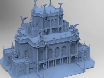 Final fantasy street Hall 2 3D model