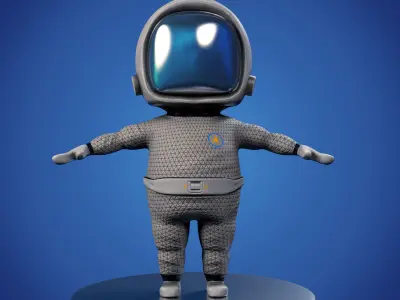 Astro Team Low-poly 3D model