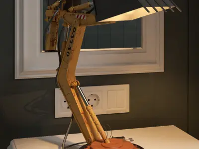 Digger desk lamp Free 3D model