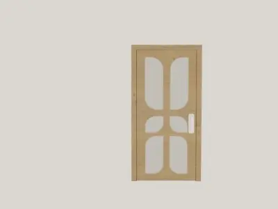 Wooden Door 3D model 2
