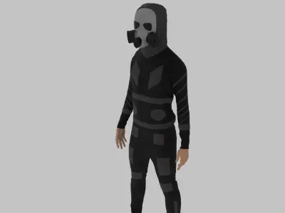 Sici-fi Soldier Low-poly 3D model