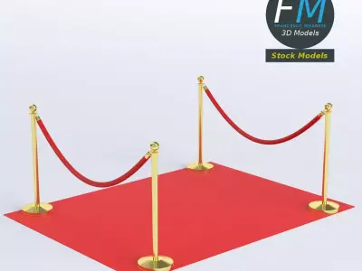 Red carpet module 3D model