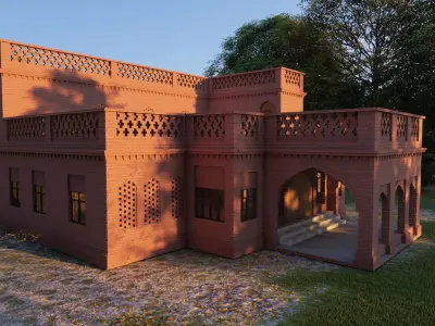 Punjab traditional haveli house  3D model