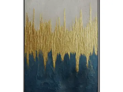 Set of 3 Abstract Paintings in Frames 3D model 50
